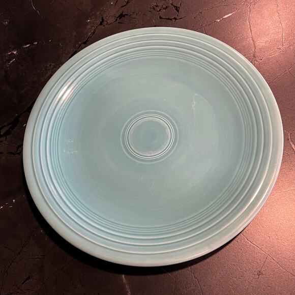 Vintage Fiesta 14" Turquoise Blue CeramicChop Plate Platter - Picture 4 of 5